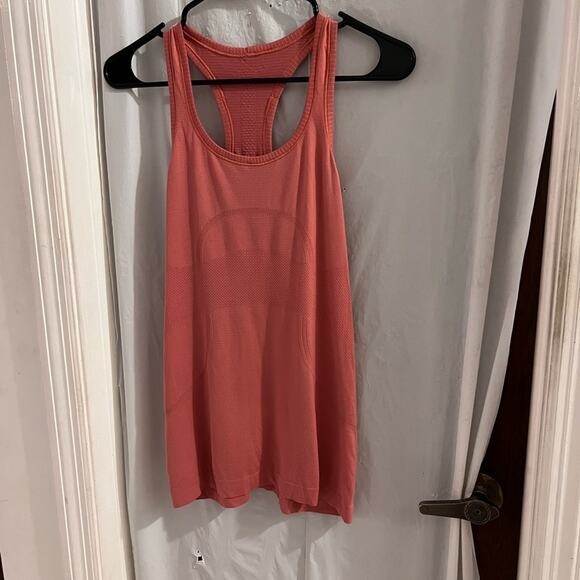 Lululemon rustic coral swiftly tech racer back tank size 8 activewear running - Picture 1 of 4